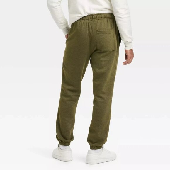 Goodfellow & Co Men's Small Green Heavyweight Fleece Jogger Pants Elastic Waist - Picture 3 of 13